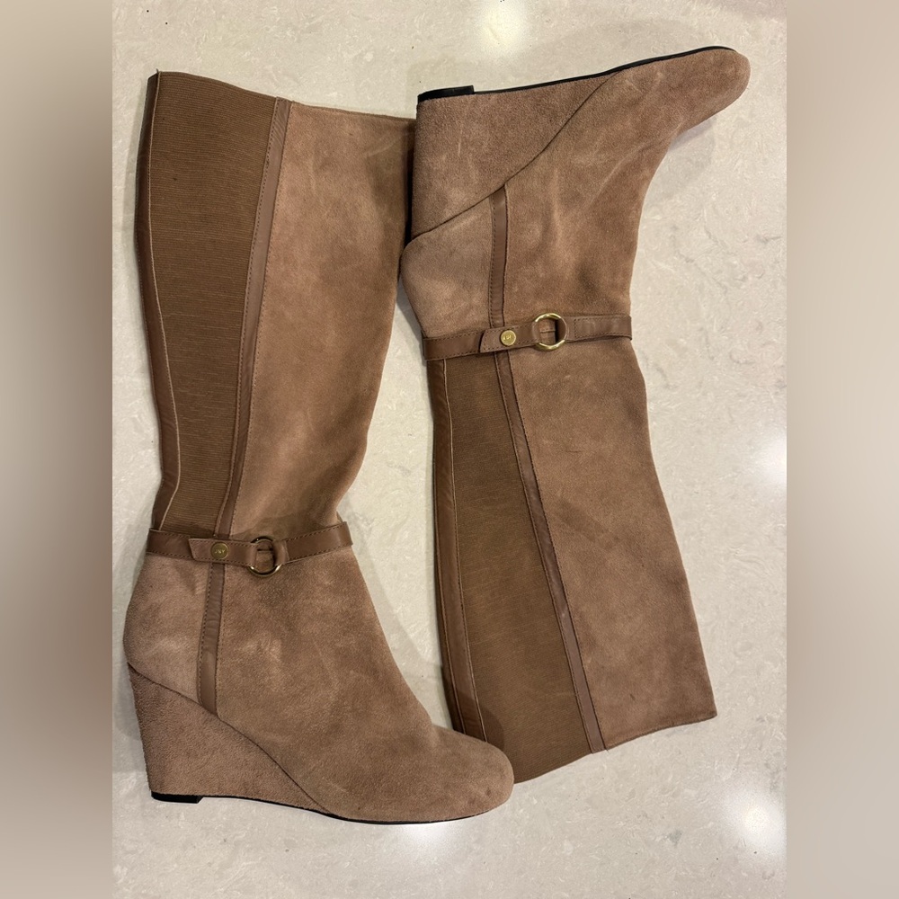 Jones New York Brown Wedge Heeled Boots